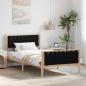 Preview: ARDEBO.de - Bettrahmen Schwarz 100 x 200 cm Massives Kiefernholz