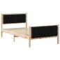 Preview: Bettrahmen Schwarz 100 x 200 cm Massives Kiefernholz