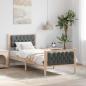 Preview: ARDEBO.de - Bettrahmen Dunkelgrau 80 x 200 cm Massives Kiefernholz