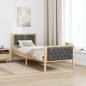 Preview: Bettrahmen Dunkelgrau 80 x 200 cm Massives Kiefernholz