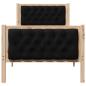 Preview: Bettrahmen Schwarz 80 x 200 cm Massives Kiefernholz