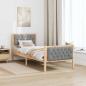 Preview: Bettrahmen Hellgrau 75 x 190 cm Massives Kiefernholz