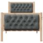 Preview: Bettrahmen Dunkelgrau 75 x 190 cm Massives Kiefernholz