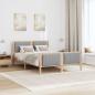 Preview: Bettgestell Braun und Hellgrau 135 x 190 cm Massivholz Kiefer