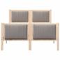 Preview: Bettgestell Braun und Taupe 120 x 190 cm Massivholz Kiefer