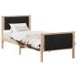 Preview: Bettgestell Braun und Schwarz 80 x 200 cm Massivholz Kiefer