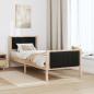 Preview: Bettgestell Braun und Schwarz 80 x 200 cm Massivholz Kiefer