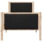 Preview: Bettgestell Braun und Schwarz 80 x 200 cm Massivholz Kiefer