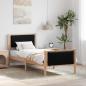 Preview: ARDEBO.de - Bettgestell Braun und Schwarz 75 x 190 cm Massivholz Kiefer
