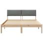 Preview: Bettgestell Braun und Dunkelgrau 160 x 200 cm Massivholz Kiefer