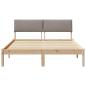 Preview: Bettgestell Braun und Taupe 160 x 200 cm Massivholz Kiefer