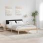 Preview: ARDEBO.de - Bettgestell Braun und Schwarz 150 x 200 cm Massivholz Kiefer