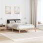 Preview: Bettgestell Braun und Schwarz 120 x 200 cm Massivholz Kiefer