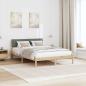 Preview: Bettgestell Braun und Dunkelgrau 140 x 190 cm Massivholz Kiefer