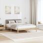 Preview: Bettgestell Braun und Taupe 140 x 190 cm Massivholz Kiefer
