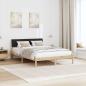 Preview: Bettgestell Braun und Schwarz 135 x 190 cm Massivholz Kiefer