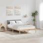 Preview: ARDEBO.de - Bettgestell Braun und hellgrau 120 x 190 cm Massivholz Kiefer