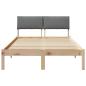 Preview: Bettgestell Braun und Dunkelgrau 120 x 190 cm Massivholz Kiefer