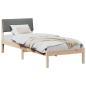 Preview: Bettgestell Braun und Dunkelgrau 75 x 190 cm Massivholz Kiefer