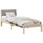 Preview: Bettgestell Braun und Taupe 75 x 190 cm Massivholz Kiefer