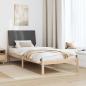 Preview: Bettgestell Braun und Dunkelgrau 100 x 200 cm Massivholz Kiefer