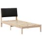 Preview: Bettgestell Braun und Schwarz 100 x 200 cm Massivholz Kiefer