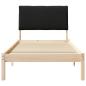 Preview: Bettgestell Braun und Schwarz 100 x 200 cm Massivholz Kiefer