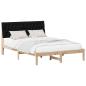 Preview: Bettgestell mit gepolstertem Kopfteil Braun 135 x 190 cm