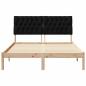 Preview: Bettgestell mit gepolstertem Kopfteil Braun 135 x 190 cm