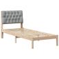 Preview: Bettgestell mit gepolstertem Kopfteil Braun 75 x 190 cm