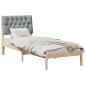 Preview: Bettgestell mit gepolstertem Kopfteil Braun 75 x 190 cm