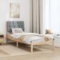 Preview: Bettgestell mit gepolstertem Kopfteil Braun 75 x 190 cm