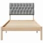 Preview: Bettgestell mit gepolstertem Kopfteil Braun 75 x 190 cm