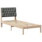 Preview: Bettgestell mit gepolstertem Kopfteil Braun 75 x 190 cm