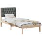Preview: Bettgestell mit gepolstertem Kopfteil Braun 75 x 190 cm
