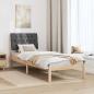 Preview: Bettgestell mit gepolstertem Kopfteil Braun 75 x 190 cm