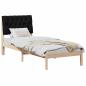 Preview: Bettgestell mit gepolstertem Kopfteil Braun 75 x 190 cm