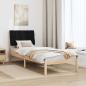Preview: Bettgestell mit gepolstertem Kopfteil Braun 75 x 190 cm
