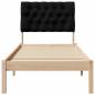 Preview: Bettgestell mit gepolstertem Kopfteil Braun 75 x 190 cm