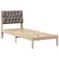 Preview: Bettgestell mit gepolstertem Kopfteil Braun 75 x 190 cm