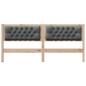 Preview: Kopfteil Braun und Dunkelgrau Massivholz Kiefer