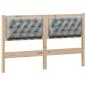 Preview: Kopfteil Sonstiges Braun und hellgrau 150 cm Massivholz Kiefer