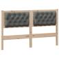 Preview: Kopfteil Braun und Dunkelgrau 150 cm Massivholz Kiefer