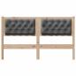 Preview: Kopfteil Braun und Dunkelgrau 150 cm Massivholz Kiefer