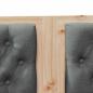 Preview: Kopfteil Braun und Dunkelgrau 150 cm Massivholz Kiefer