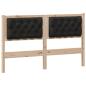 Preview: Kopfteil Sonstiges Braun und Schwarz 150 cm Massivholz Kiefer