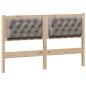 Preview: Kopfteil Sonstiges Braun und Taupe 150 cm Massivholz Kiefer