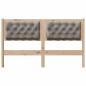 Preview: Kopfteil Sonstiges Braun und Taupe 150 cm Massivholz Kiefer