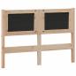 Preview: Kopfteil Braun und Dunkelgrau 135 cm Massivholz Kiefer