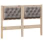 Preview: Kopfteil Sonstiges Braun und Taupe 135 cm Massivholz Kiefer